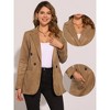Allegra K Women's Lapel Collar Long Sleeve Double Breasted Blazer - 2 of 4