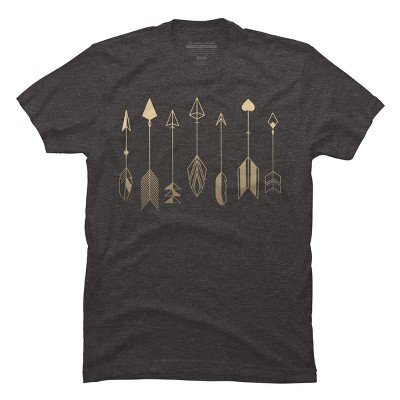 Men's Design By Humans Be Brave Little Arrow (gold) By staceyroman T-Shirt