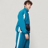 Anna-Kaci Active Men's Full Zip Colorblock Track Jacket with Elastic Hem and Stand Collar - 4 of 4