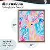 Stupell Industries Bright Pastel Deer Floating Frame Canvas Art - 4 of 4