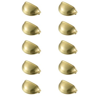 Elegant Lighting Atticus 3" Center to Center Brushed Gold Cup Bar Pull Multipack (set of 10)