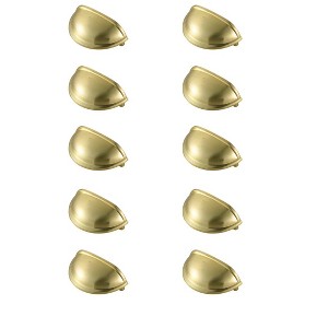 Elegant Lighting Atticus 3" Center to Center Brushed Gold Cup Bar Pull Multipack (set of 10) - 1 of 4