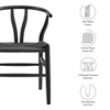 Modway  Amish Wood Rope Dining Room Chair in Black Black - 29 Inch Tall Solid Elm Wood Accent Armchair - 4 of 4