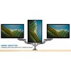 Mount-It! Triple Monitor Desk Mount with USB & Audio Ports, Silver - 2 of 4