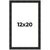 PosterPalooza | 12x20 Thin Barnwood Picture Frame, UV Acrylic, 2 Finishes - Grey and Black - 2 of 4