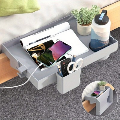 Foldable Bed Frame Clip, Double Layered Bed Frame Clip - Foldable with Cup Holder and Rope Holder - Suitable for University Dormitories and Bedrooms