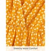 PATPAT Mommy and Me Matching Outfits All Over Dots Cross Wrap V Neck Ruffle Flutter-sleeve Dress - 4 of 4