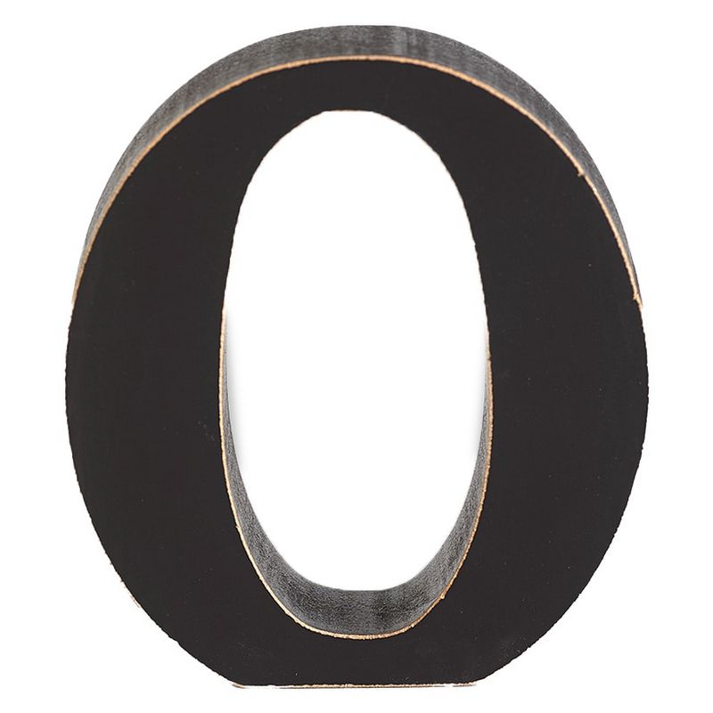 The Lakeside Collection Decorative Wooden Letter O for Hanging as Wall Accent or Kid Bedroom, 1 of 3
