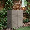 Dolonm 62GAL Dual Compartment Trash Can, 230L Outdoor Waste Bin with Double Bucket, Heavy-Duty Plastic, 30.67"x16.26"x33.86" - 2 of 4