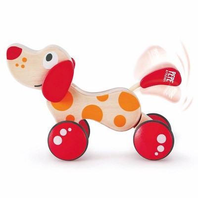 HAPE Wooden Walk-A-Long Rolling Puppy Pull Along