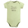 Touched by Nature Organic Cotton Bodysuits, Peas And Thank You - image 3 of 4