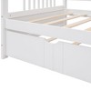 NicBex Twin/Full Size Daybed,Wood Sofa Bed Frame with Twin Size Trundle for Bedroom,Living Room,Apartment - 4 of 4
