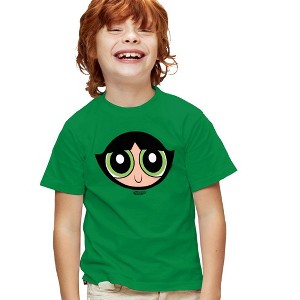 Boys' Short Sleeve the Powerpuff Girls Buttercup Face T-Shirt - 1 of 4