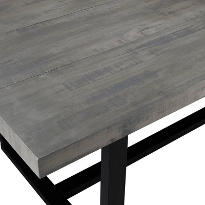 72" Grey Rustic Farmhouse Solid Wood Dining Table