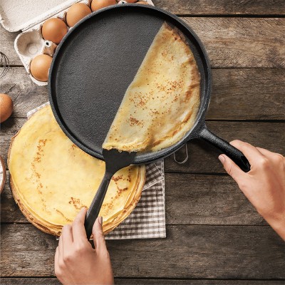 Pre-Seasoned Black Cast Iron 3-Piece Griddle Set