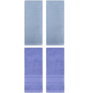 REGALWOVEN 4 Pcs Cotton Soft Absorbent Waffle Hand Towel for Bathroom - 1 of 4