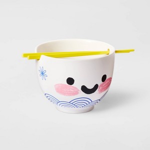 Oishi Ramen Bowl and Chopsticks - 1 of 4