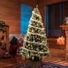 7.5ft Lighted Green White Christmas Tree with Silver  Ornaments Outdoor Indoor Decoration - 3 of 4