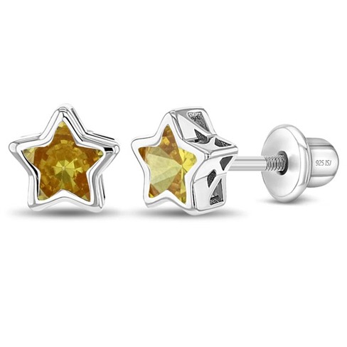 Girls' Bezel Cz Heart Screw Back 14k Gold Earrings - In Season Jewelry :  Target