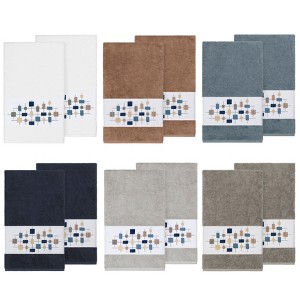 Linum Home Textiles 100% Turkish Cotton KHLOE Embellished Towel Set - 1 of 3
