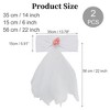 Unique Bargains Flower Chair Belt Organza Chair Sashes 13.78"x5.91" White 2 Pcs - 2 of 4