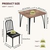 3-Piece Dining Table Set for 2 with Upholstered Chairs, Small Kitchen and Dining Room Table, Kitchen Table and Chair Set of 2, Space-Saving Design - 2 of 4