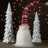 Northlight Plaid Hat Santa Claus Gnome Christmas Decoration - 29.5" - Red and White - 2 of 4