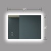 36X28 inch Bathroom Led Classy Vanity Mirror with High Lumen,Dimmable Touch,Wall Switch Control - 4 of 4