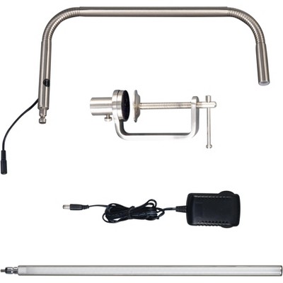 Slimline 3 Brushed Steel Adjustable LED Table Lamp