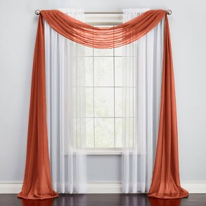 BrylaneHome BH Studio Sheer Voile Scarf Valance - 1 of 4