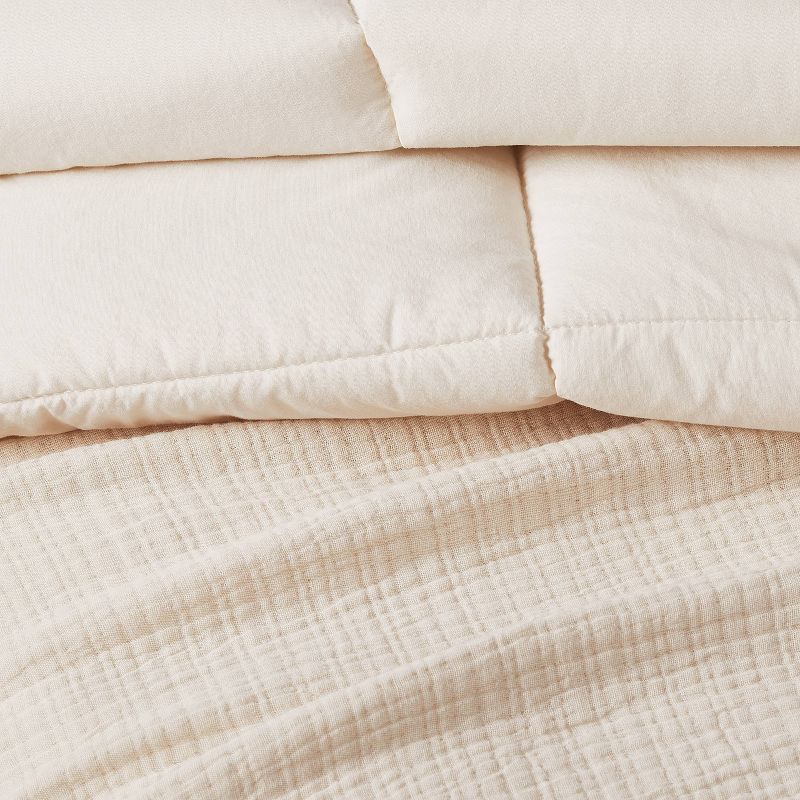 Textured Chambray Cotton Comforter & Sham Set - Casaluna™, 4 of 15
