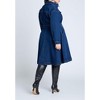 ELOQUII Women's Plus Size Denim Fit And Flare Shirt Dress - 3 of 4
