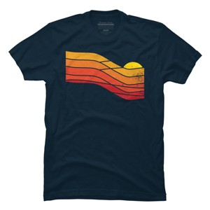 Men's Design By Humans 70s Retro Sunset By Vanphirst T-Shirt - 1 of 4