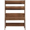 Modway Bixby Home Office Desk with Bookshelf in Walnut - 3 of 4