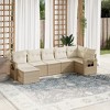 vidaXL Garden Sofa Set Beige, Cream white - 2 of 4
