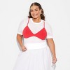 Women's Short Sleeve Crewneck Bikini Pullover Sweater - Wild Fable™ - 2 of 3
