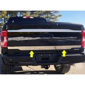 QAA RT61308 is a 1 Piece Stainless Steel Tailgate Accent Trim, 2.875" Width, with Cut Out That is Compatible with The 2021-22 Ford F-150 - 1 of 4