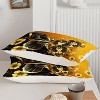 Boersma Black & Gold Butterfly Comforter Set Queen – Elegant Floral Bedding with Vintage Butterflies, Luxury 3-Piece Quilt Set Pillowcases for Adults - 4 of 4