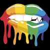 Adult Design By Humans Pride Vampire Melting Rainbow Lips By turtledojo Tank Top - 2 of 2