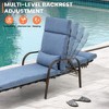Pellebant Outdoor Recliner Adjustable Chaise Lounge Chair with Cushion & Pillow - 4 of 4