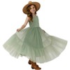 2Bunnies Girls' Paisley Lace Tulle Sleeveless Ruffled Maxi Dress - 2 of 4