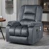 HOMCOM Power Lift Chair, Fabric Vibration Massage Recliner Chair with Heat, Remote Control, and Side Pockets - 2 of 4