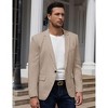 Men's Casual Sport Coat Lightweight Linen Blazer One Button Business Suit Jackets Stylish Daily Suits - 3 of 4