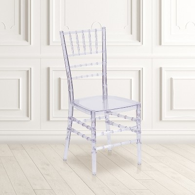 Crystal Ice Clear Polycarbonate Armless Dining Chair