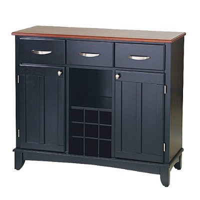 Hutch-Style Buffet Wood/Black/Cherry - Home Styles