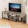 Nasitip TV Stand for TVs up to 75 Inches,66.9" Corner Entertainment Center with 3-Tier Open Storage Shelves,Gray - 2 of 4