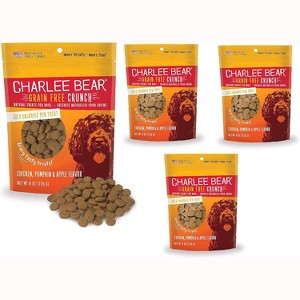 Charlee Bear Crunch Chicken, Pumpkin & Apple Flavor Dog Treat (4 Pack) - 8 oz - 1 of 3