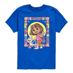 Boys' - Dora the Explorer - Boots Mosaic Short Sleeve Graphic T-Shirt - 1 of 4