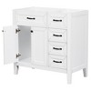 ORRD 36" Bathroom Vanity Base Only, White Cabinet with Drawers, Solid Wood Frame & MDF Storage Unit - 3 of 4