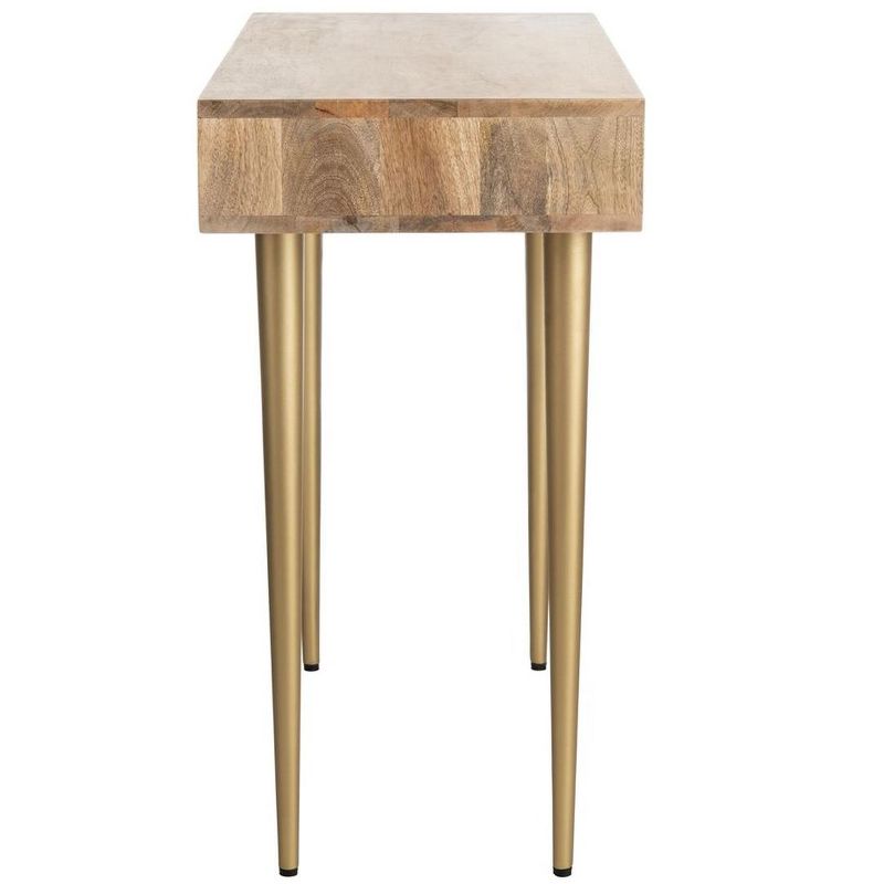 Leni Desk - Natural/Grey Concrete/Brass Legs - Safavieh, 3 of 10